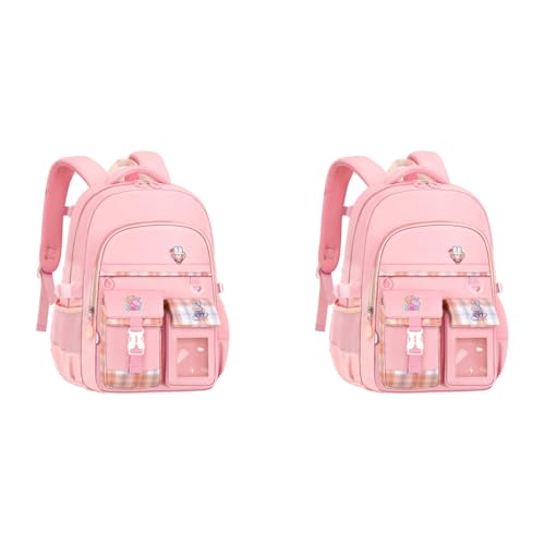 PALAY® Kwaii Lightweight School Backpack for Girls Ideal Kids Aged 6-8 Perfect Travel Camping Burden Relief 2 PCS PALAY® Kwaii Lightweight School Backpack for Girls Ideal Kids Aged 6-8 Perfect Travel Camping Burden Relief 2 PCS